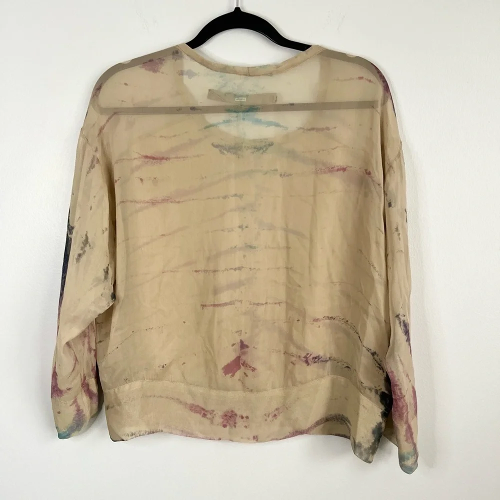Raquel Allegra Size 2 (M) • Printed Silk Shirt Long Sleeve. - Picture 4 of 4